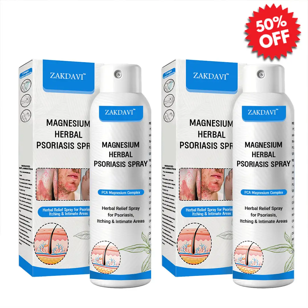 ✅Official Store: Zakdavi™ Magnesium Herbal Psoriasis Spray – FDA Certified Relief for Psoriasis, Eczema & Skin Tags