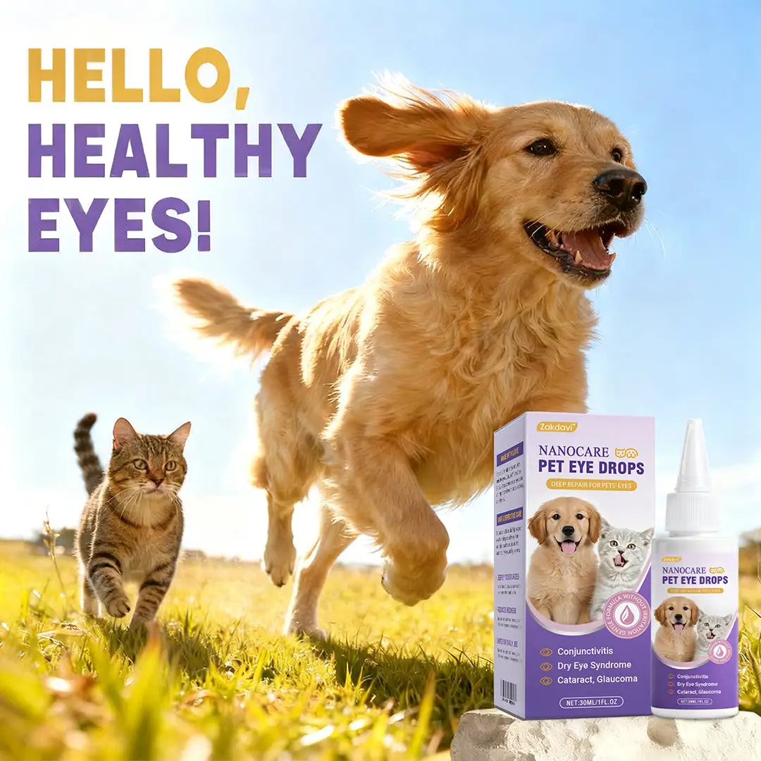 👩⚕️ Zakdavi™ NanoCare Pet Eye Drops ☑️ FDA Approved | Relieves Conjunctivitis, Dry Eyes, Cataracts, and Keratitis🐶