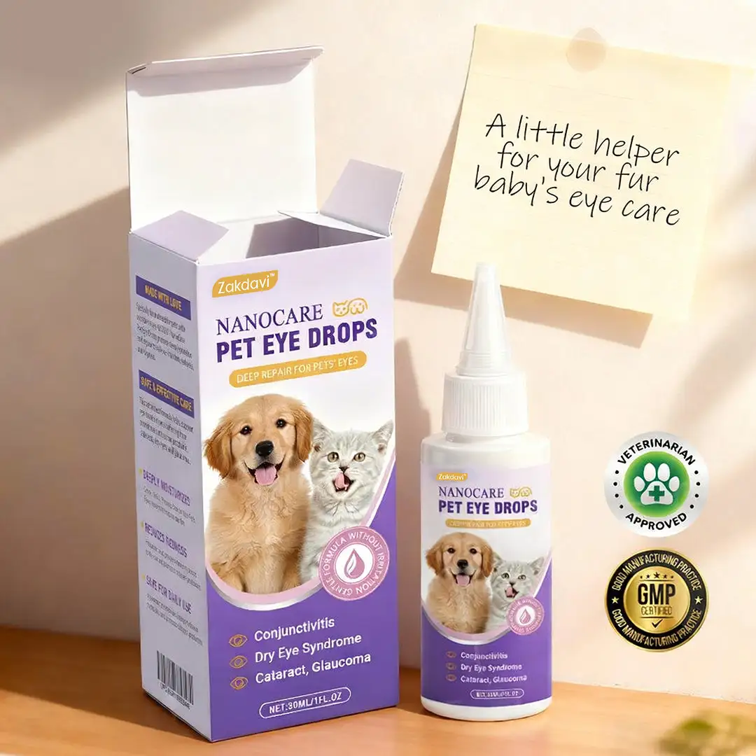 👩⚕️ Zakdavi™ NanoCare Pet Eye Drops ☑️ FDA Approved | Relieves Conjunctivitis, Dry Eyes, Cataracts, and Keratitis🐶