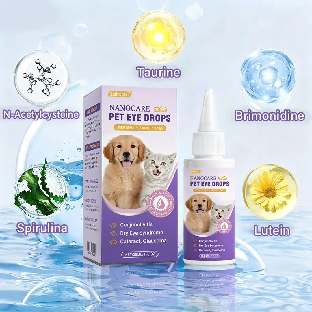 👩⚕️ Zakdavi™ NanoCare Pet Eye Drops ☑️ FDA Approved | Relieves Conjunctivitis, Dry Eyes, Cataracts, and Keratitis🐶