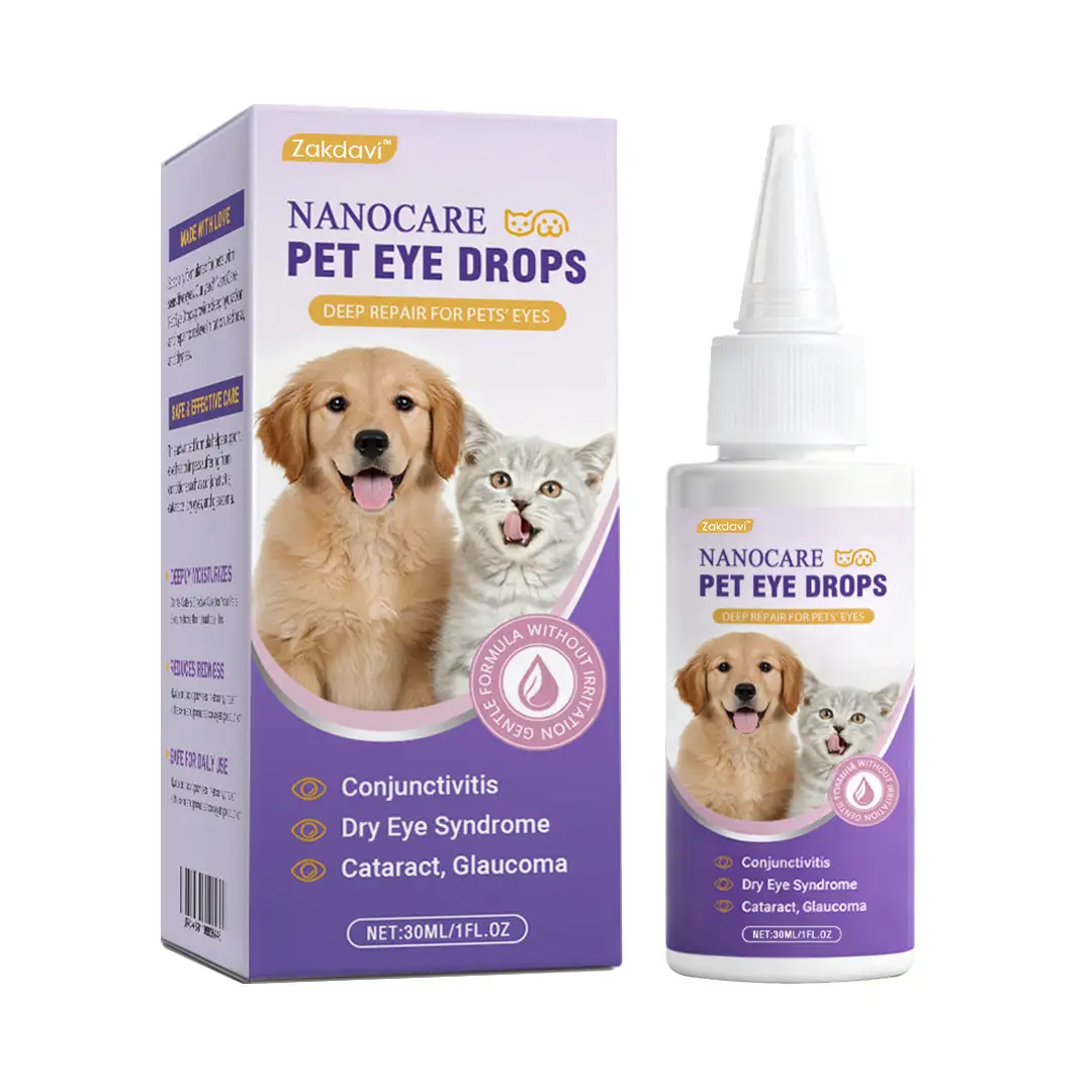 👩⚕️ Zakdavi™ NanoCare Pet Eye Drops ☑️ FDA Approved | Relieves Conjunctivitis, Dry Eyes, Cataracts, and Keratitis🐶